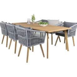 Matgrupp Venture Home Caisa 220 med 6 Caisa Stolar