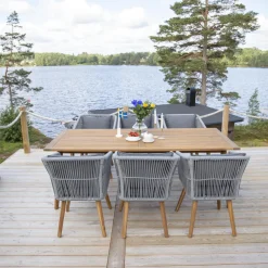 Matgrupp Venture Home Caisa 220 med 6 Caisa Stolar