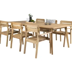 Matgrupp Venture Home Caisa 220 med 6 Moa Matstolar