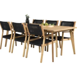 Matgrupp Venture Home Caisa 220 med 6 Lotta Matstolar