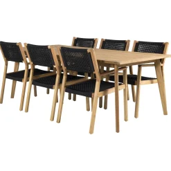 Matgrupp Venture Home Caisa 220 med 6 Lotta Matstolar