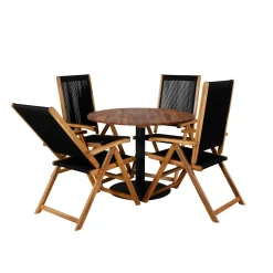 Matgrupp Venture Home Canne med 4 Jimbo Vikbara Matstolar