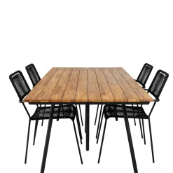 Matgrupp Venture Home Chane med 4 Lumi Matstolar