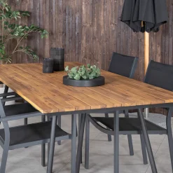 Matgrupp Venture Home Chane med 4 Curz Stapelbara Matstolar