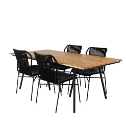Matgrupp Venture Home Chane med 4 Julle Stapelbara Matstolar