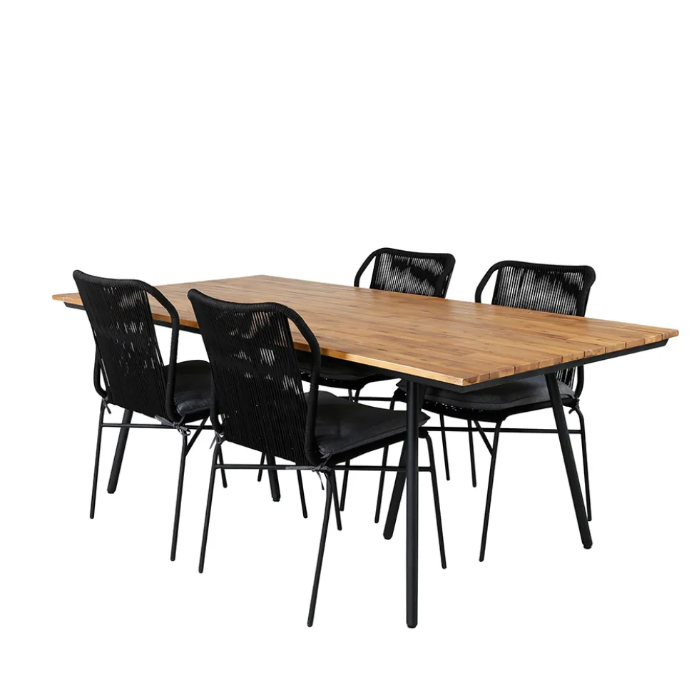 Matgrupp Venture Home Chane med 4 Julle Stapelbara Matstolar