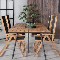Matgrupp Venture Home Chane med 4 Jimbo Vikbara Matstolar