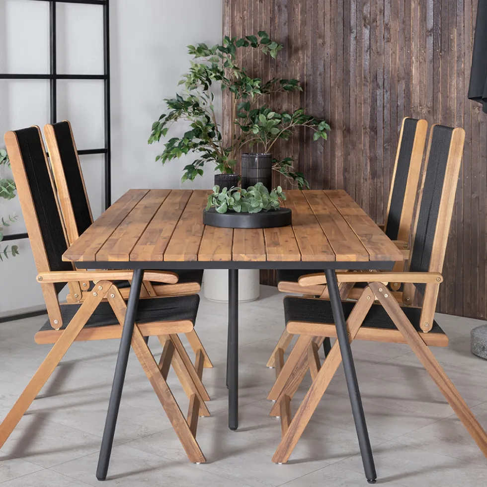 Matgrupp Venture Home Chane med 4 Jimbo Vikbara Matstolar