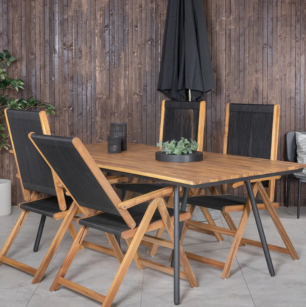 Matgrupp Venture Home Chane med 4 Jimbo Vikbara Matstolar