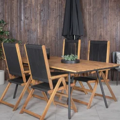 Matgrupp Venture Home Chane med 4 Jimbo Vikbara Matstolar