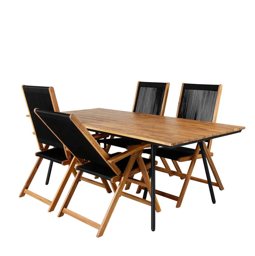 Matgrupp Venture Home Chane med 4 Jimbo Vikbara Matstolar