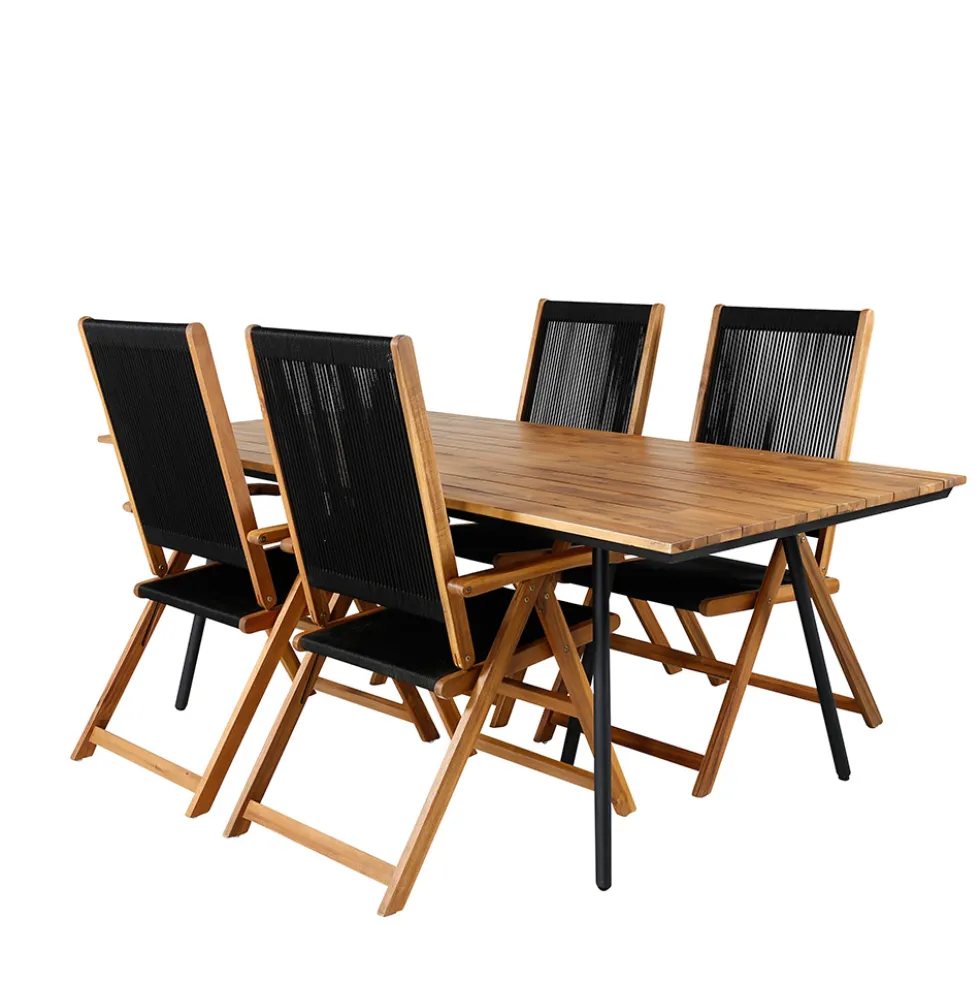 Matgrupp Venture Home Chane med 4 Jimbo Vikbara Matstolar