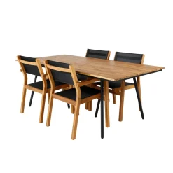 Matgrupp Venture Home Chane med 4 Vum Stapelbara Matstolar