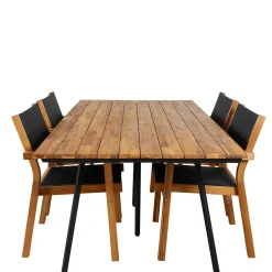 Matgrupp Venture Home Chane med 4 Vum Stapelbara Matstolar