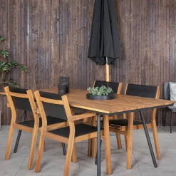 Matgrupp Venture Home Chane med 4 Vum Stapelbara Matstolar