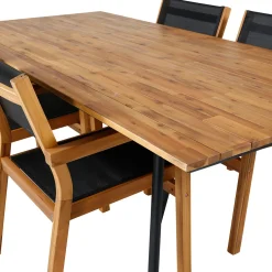 Matgrupp Venture Home Chane med 4 Vum Stapelbara Matstolar