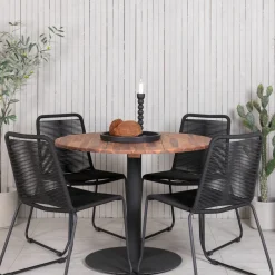 Matgrupp Venture Home Cot med 4 Lindos StolarSvart
