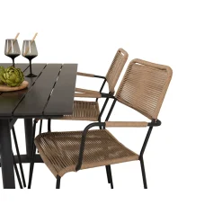 Matgrupp Venture Home Denver med 4 Lindos Stolar med Armstöd