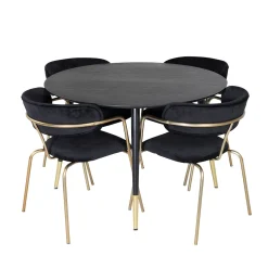 Matgrupp Venture Home Dipp Ø115 cm med 4 Arrow Stolar