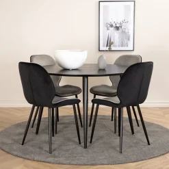 Matgrupp Venture Home Dipp Ø115 cm med 4 Emma Stolar
