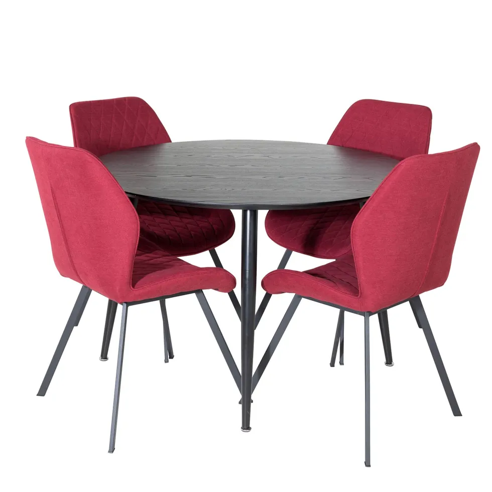 Matgrupp Venture Home Dipp Ø115 cm med 4 Gemma Stolar