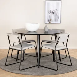Matgrupp Venture Home Dipp Ø115 cm med 4 Kenth Stolar