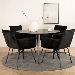 Matgrupp Venture Home Dipp Ø115 cm med 4 Petra Stolar