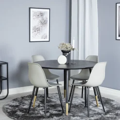 Matgrupp Venture Home Dipp Ø115 cm med 4 Polar Plast Stolar