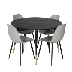 Matgrupp Venture Home Dipp Ø115 cm med 4 Polar Plast Stolar