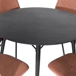 Matgrupp Venture Home Dipp Ø115 cm med 6 Polar Snurr Stolar