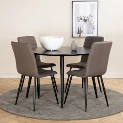 Matgrupp Venture Home Dipp Ø115 cm med 4 Windu Stolar
