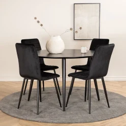 Matgrupp Venture Home Dipp Ø115 cm med 4 Windu Stolar