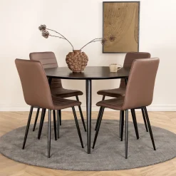 Matgrupp Venture Home Dipp Ø115 cm med 4 Windu Stolar