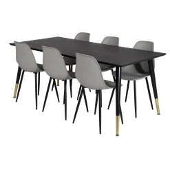 Matgrupp Venture Home Dipp med 6 Polar Plast Stolar