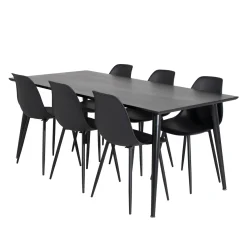 Matgrupp Venture Home Dipp med 6 Polar Plast Stolar