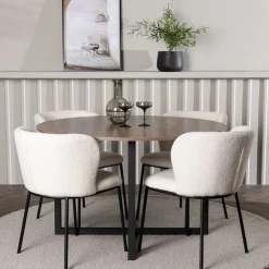 Matgrupp Venture Home Durango Ø120 cm med 4 st Edina stolar