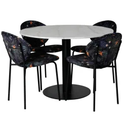 Matgrupp Venture Home Estelle med 4 Valor Stolar PolyEstelletyg