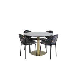 Matgrupp Venture Home Estelle med 4 Valor Stolar PolyEstelletyg