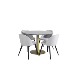 Matgrupp Venture Home Estelle med 4 Valentina Stolar PolyEstelletyg