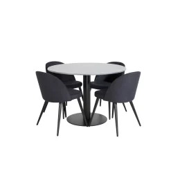 Matgrupp Venture Home Estelle med 4 Valentina Stolar PolyEstelletyg