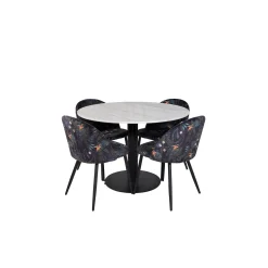 Matgrupp Venture Home Estelle med 4 Valentina Stolar PolyEstelletyg