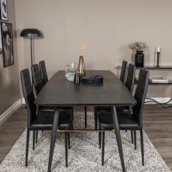 Matgrupp Venture Home Gold med 6 Slim Stolar