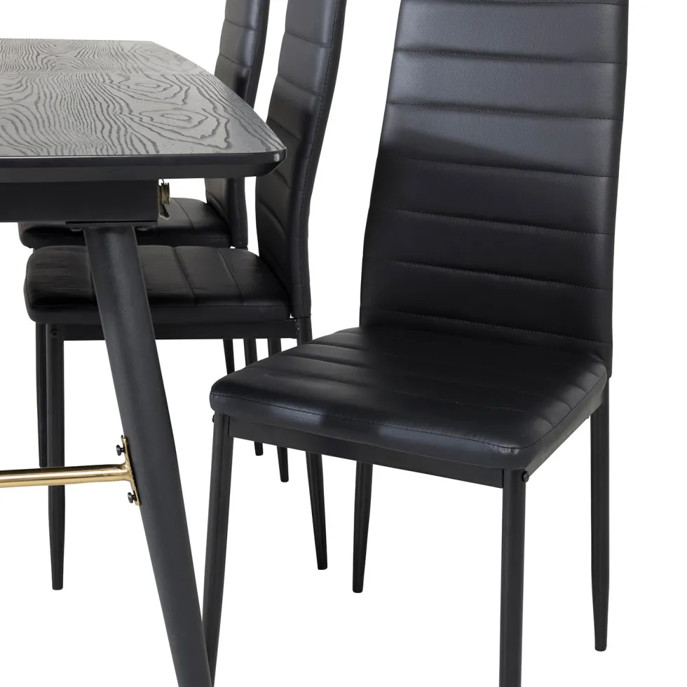 Matgrupp Venture Home Gold med 6 Slim Stolar