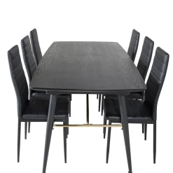 Matgrupp Venture Home Gold med 6 Slim Stolar