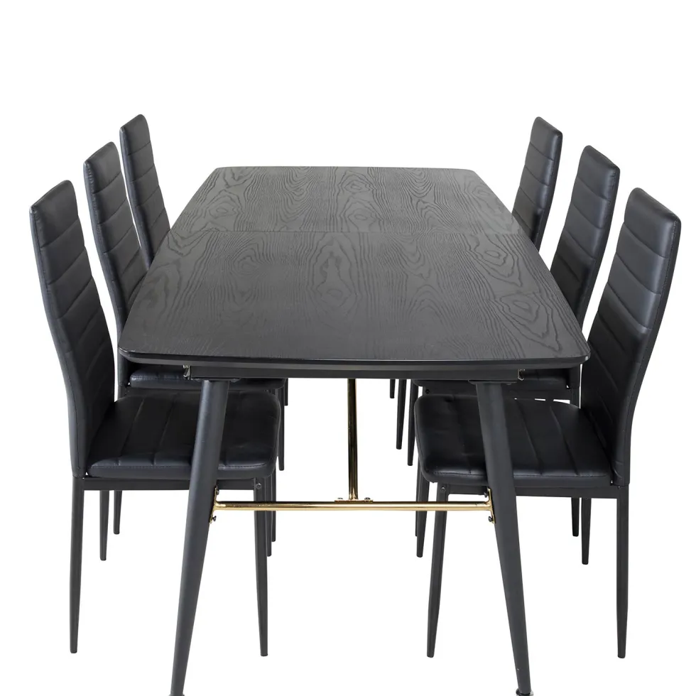 Matgrupp Venture Home Gold med 6 Slim Stolar