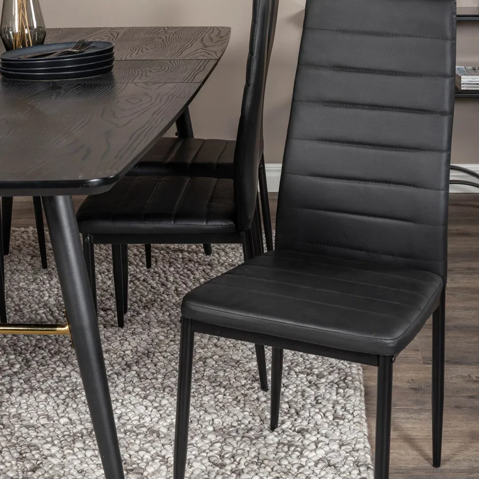 Matgrupp Venture Home Gold med 6 Slim Stolar