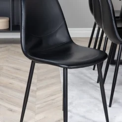 Matgrupp Venture Home Ina med 8 Pobbie Stolar Svart