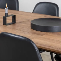 Matgrupp Venture Home Ina med 8 Pobbie Stolar Svart