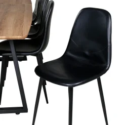 Matgrupp Venture Home Ina med 8 Pobbie Stolar Svart
