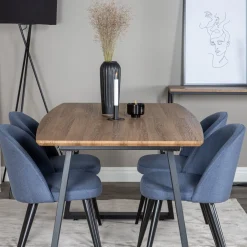 Matgrupp Venture Home Ina med 4 Valentina Stolar Polyestertyg